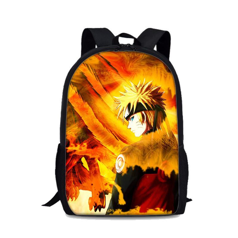 Naruto Uzumaki Kinderrucksack Mit Großem Fassungsvermögen Und Wasserabweisendem Nylon Für Schule Und Reisen