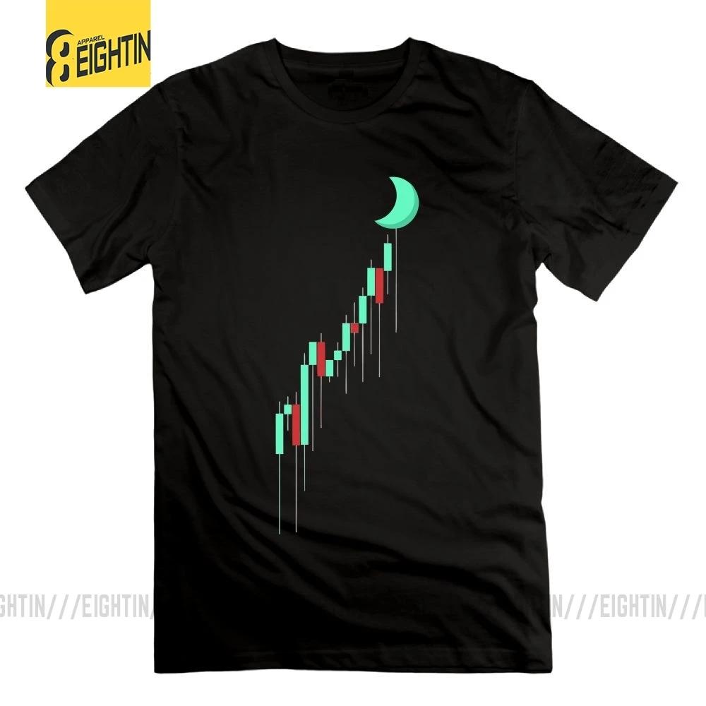 

Crypto Candle to the MOON Cryptocurrency T Shirt 100% Cotton Graphic Clothing Tees Tops Short Sleeve O-Neck Man Funny T-Shirt 4XL