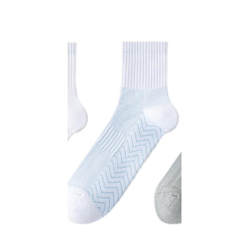 

Мужские весенне-осенние спортивные баскетбольные 7a антисептические носки-трубы с махровым дном, впитывающие пот и дезодорирующие 1 pair белый/синий