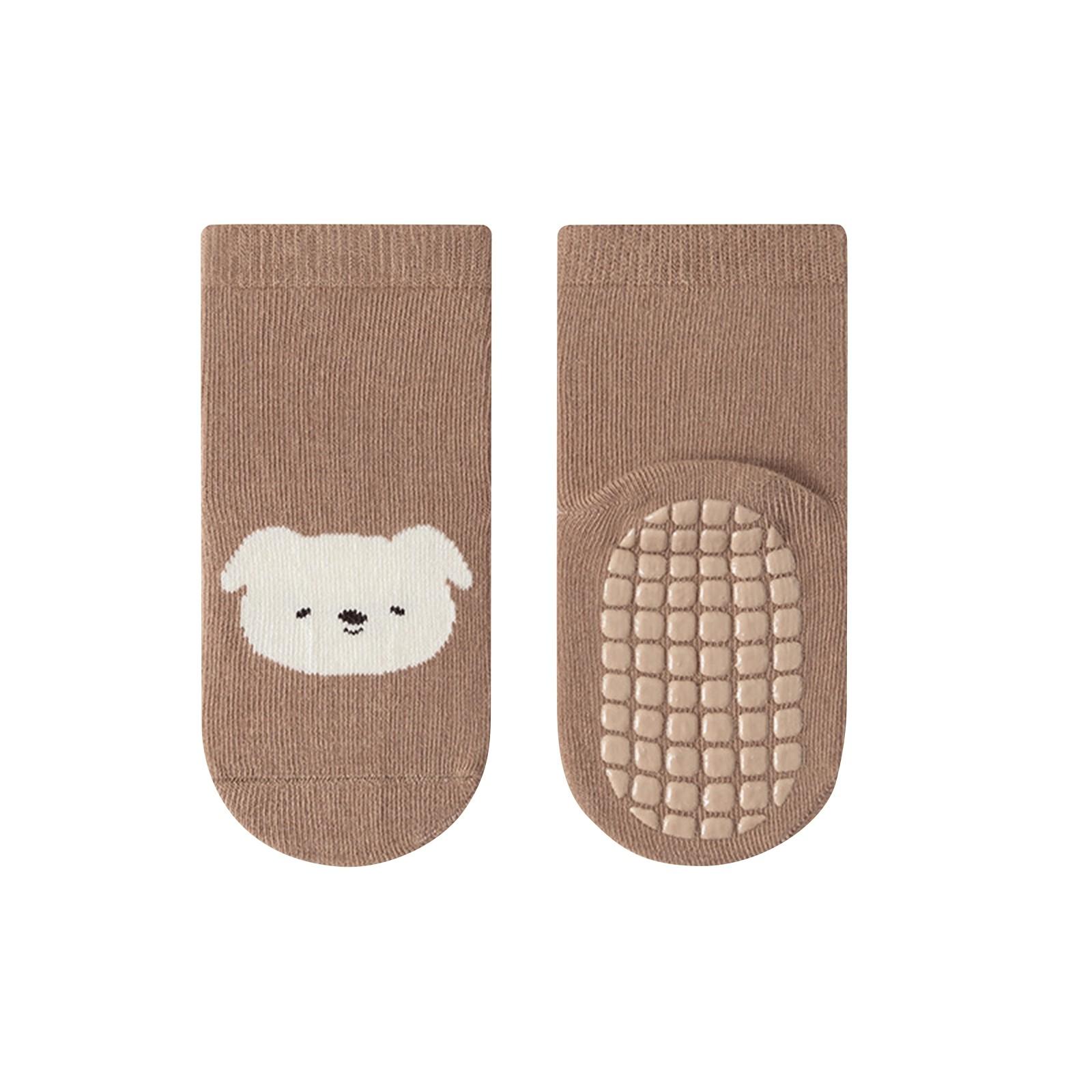 

Детские носки для ходьбы, зимние, без косточек, утолщенные, для мальчиков, девочек, детей, для дома, самоклеящиеся носки для пола M верблюд