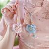 Qixi Festival Traditional Style Empty Sachet, Qipao Brooch Pendant, Hanfu Embroidery Butterfly Osmanthus Fragrance Bag, Portable Mosquito-Repellent