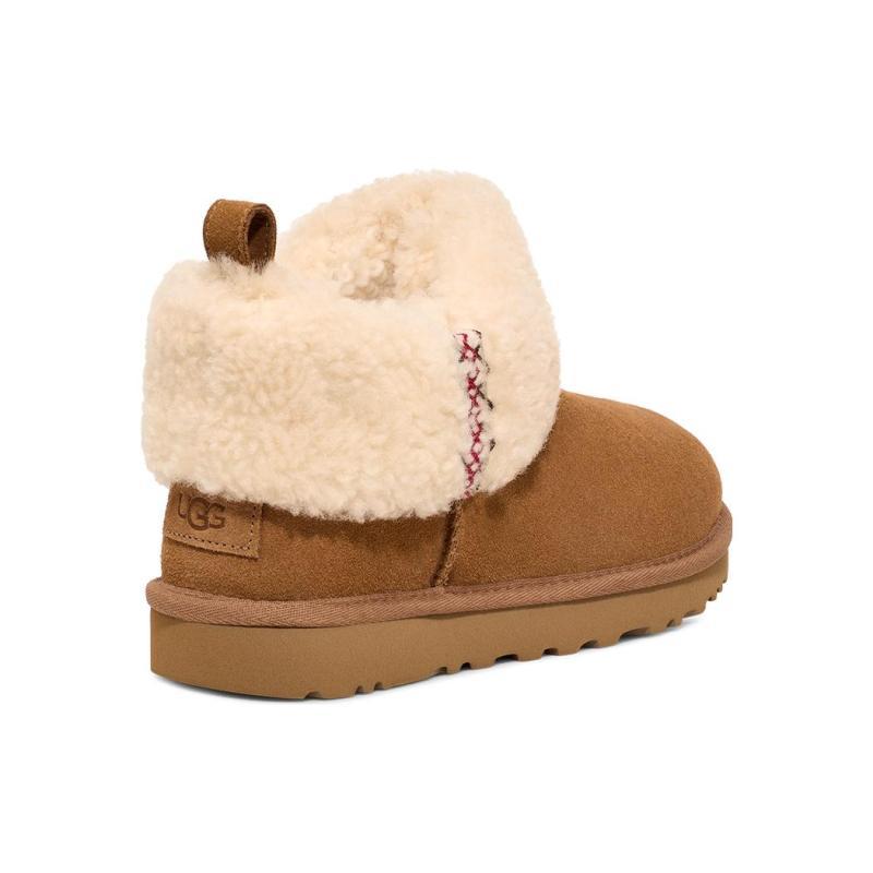 UGG Classic Ultra Mini Boot Heritage Braid Chestnut Women's Sneakers 1151750-CHE