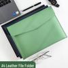 Imitation Leather A4 File Bag: Large Capacity Document Holder, Customizable with Company Logo