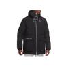Jordan Logo Print Down Jacket With Storage Pocket Detail And Hood Men Outerwear Black DZ4552-010