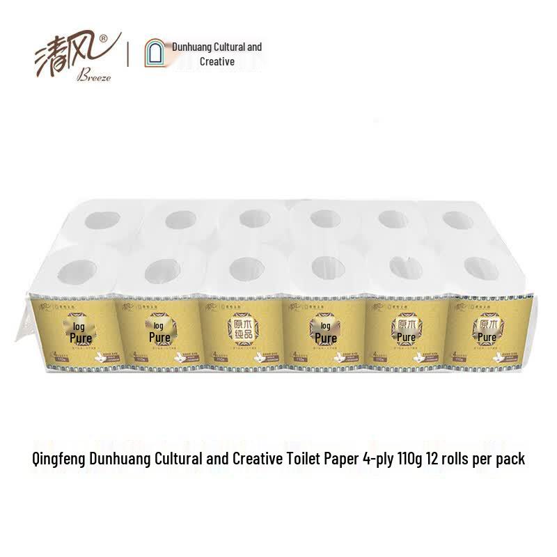 Qingfeng Dunhuang Original Wood Pulp Bath Tissue