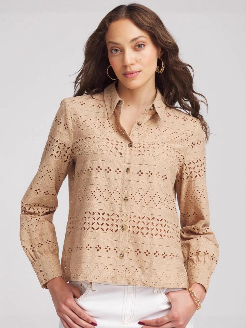 2025 Spring/Summer Beige Women s Embroidered Hollow Jacquard T-Shirt XX-Large бежевый