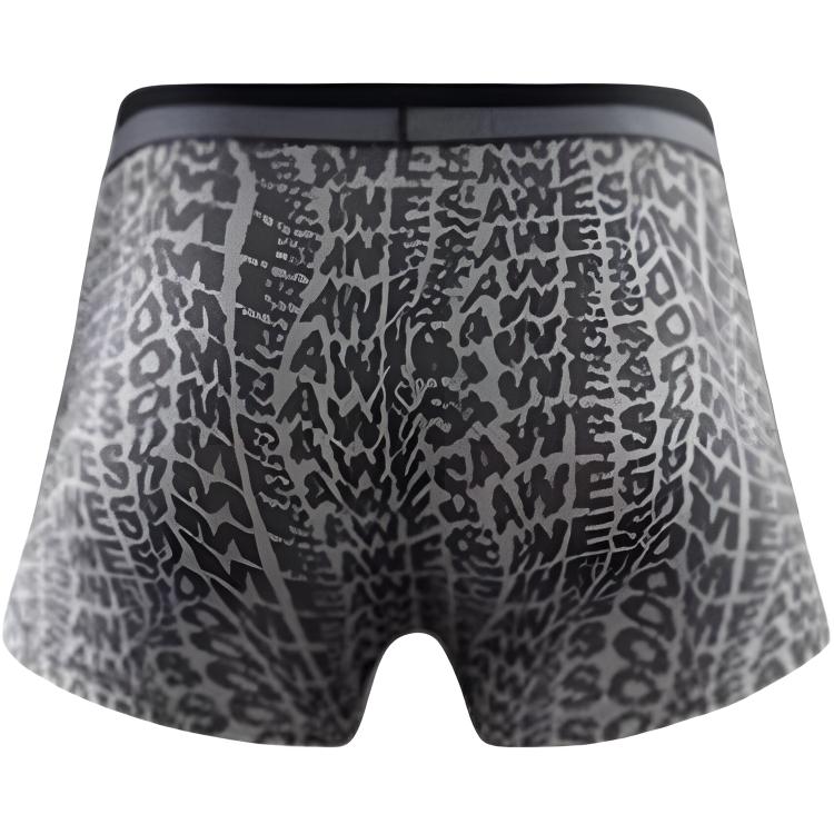 Anta Comfortable Breathable Anti-Odor Sweat-Absorbing Printed Underwear Men Underwear Dark-Gray 192518974-1