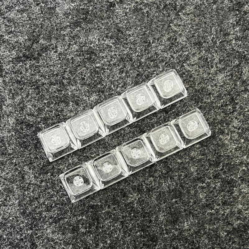 5/10PCS 1U Keycaps, Transparent with Backlit Stain Resistant Enhances Typing For Mechanical Keyboards