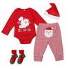 TUPOLILI Baby Santa Cosplay Perfect for Dressing Up As Santa and Perfect for and Cute Kigurumi Costume for Toddlers and Perfect for Costume, 4-Piece