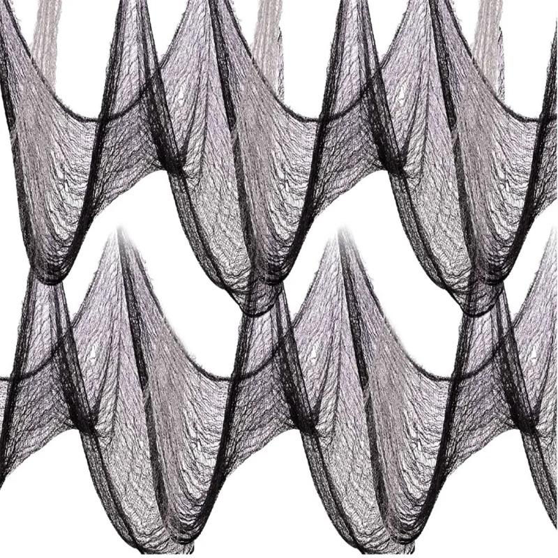 1-20PCS Halloween Gauze Ghost Cloth Decoration Scary Hanging Prop for Outdoor Haunted House Wall Window Yard Party Scene Use