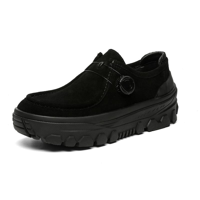 3652 Outdoor Men's Shoes Spring New Thick-soled Heightening Leather Thick-soled Heightening Shoes Fashion Tooling Casual Shoes