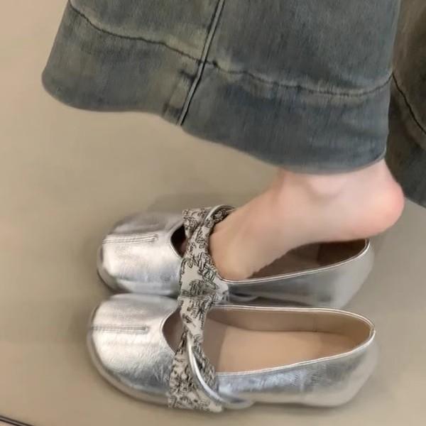 Sheepskin Version~ French Retro Flat Bottom Inner Height Increase Shallow Mouth Single Shoes Women's 2025 New Versatile Mary Jane Small Leather Shoes