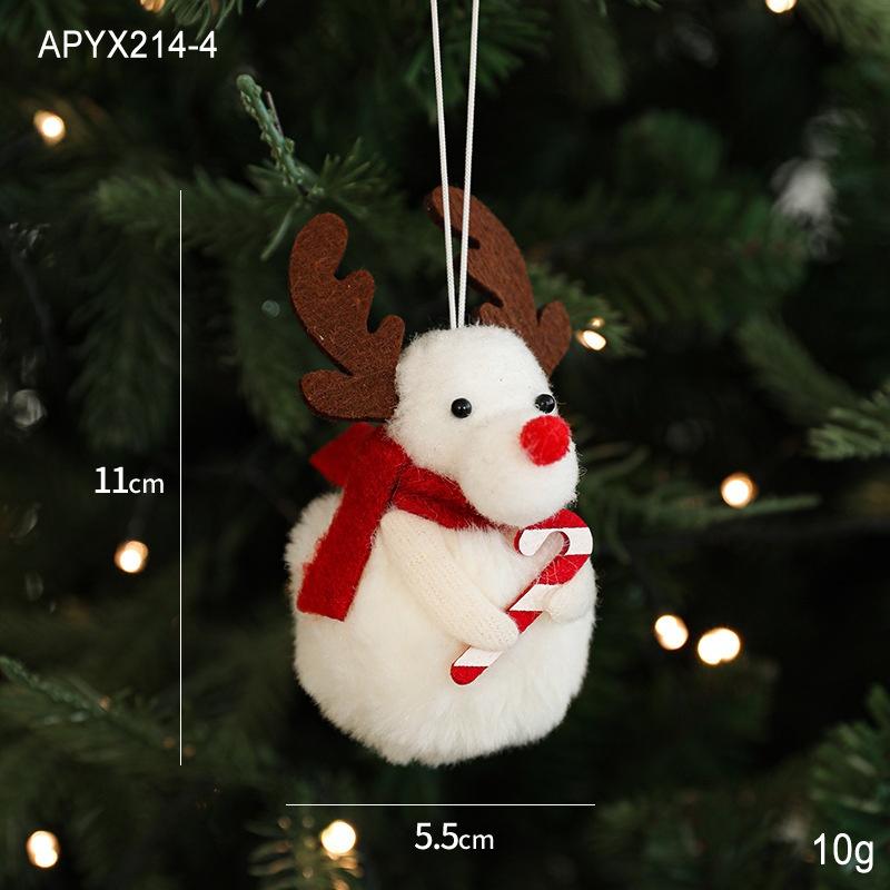 Christmas Plush Snowman Pendant Christmas Tree Hanging Lovely Beautiful Pendant Scene Decorate Christmas Tree Hanging Ornaments