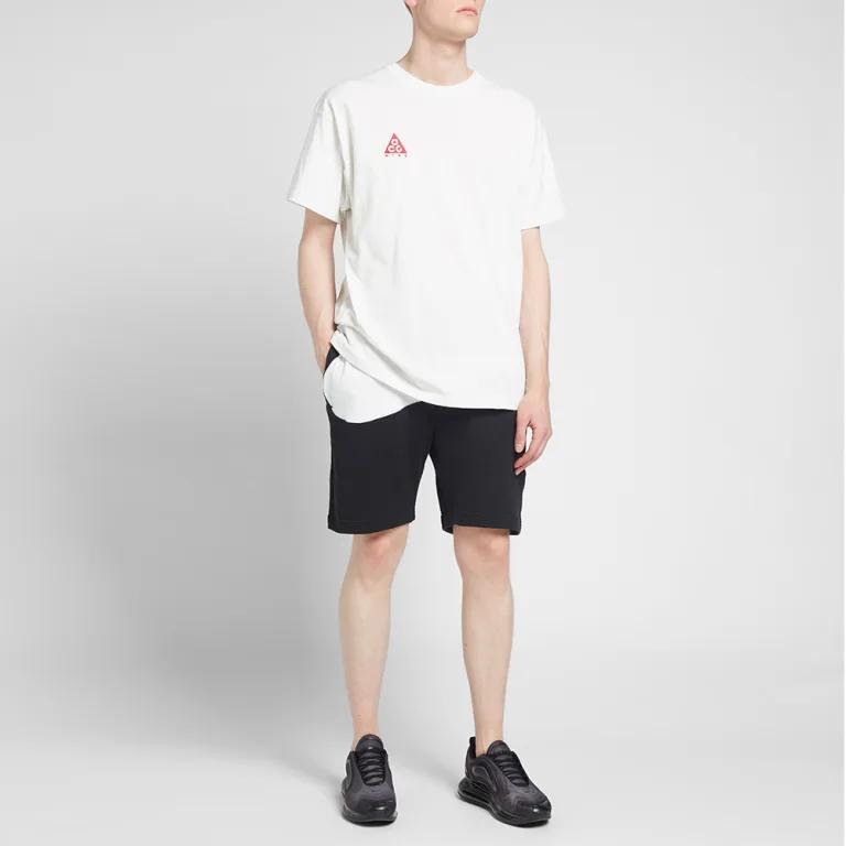 Nike Big Swoosh Retro Logo Print Lace-Up Casual Shorts Men shorts Black AR3161-010