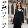 2Pcs Handmade Collar Flower Jewelry Accessories DIY Sew Lace Flower Lapel Pins Cloth Fabric Flower Brooch Pins Wedding Party