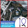 2 Pcs 10.4mm 10mm Motorcycle Spark Plug Wire for Harley Davidson Blue