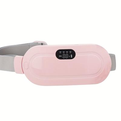 Cordless Electric Waist Belt Massager - Portable Fast Heating Pad with 3 Heat Levels, 3 Massage Modes, Back and Belly Heating