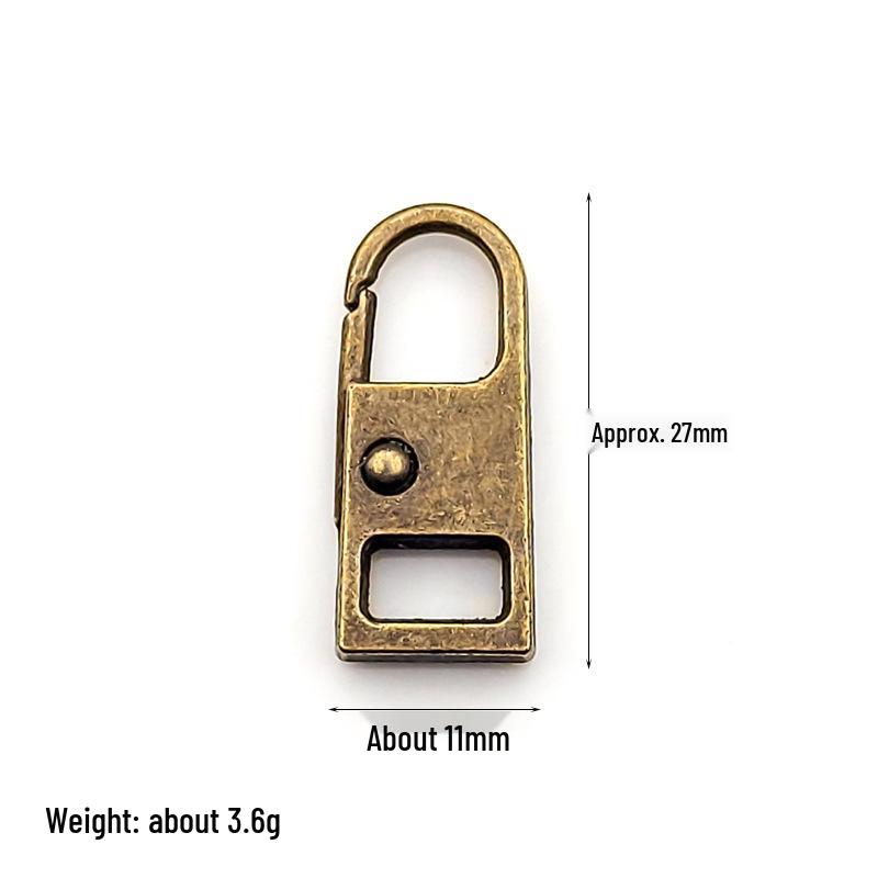 

Tool-Free Universal Zipper Puller for Jackets, Bags, Shoes, and Boots - Metal Zipper Pendant Pull Tab.