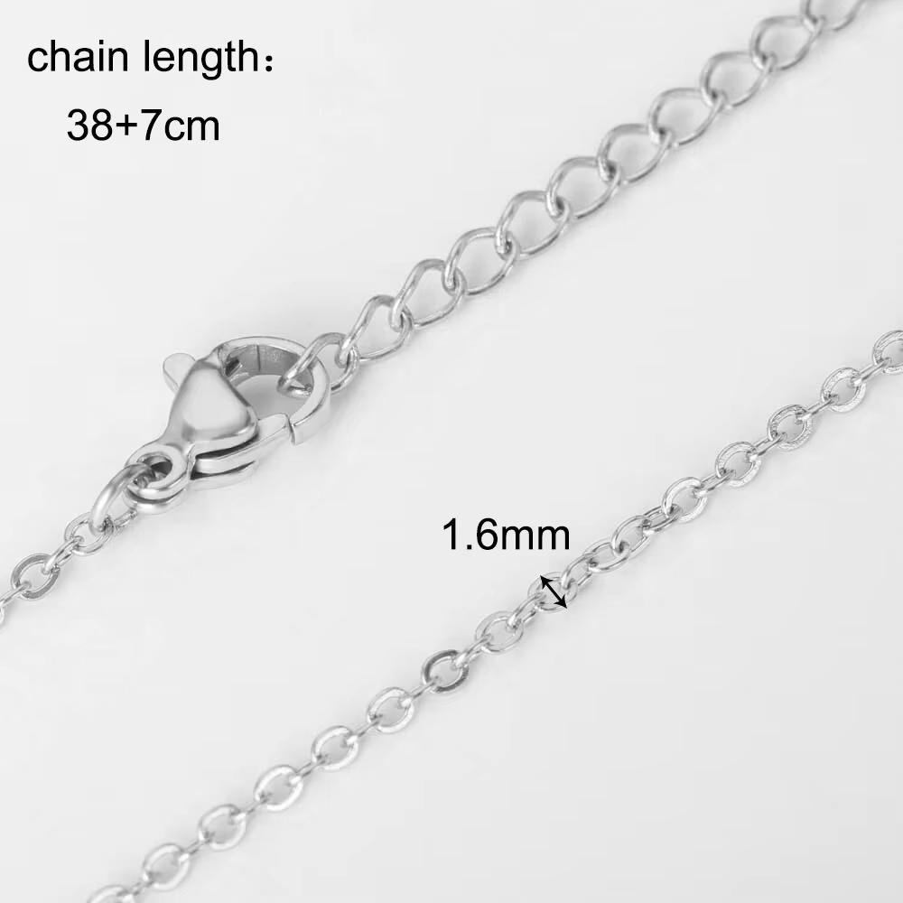 10pcs/Lot 45cm Stainless Steel 304 Link Necklace For Women Jewelry Making Accessories Diy Handmade Supplies Golden Silvery Chain
