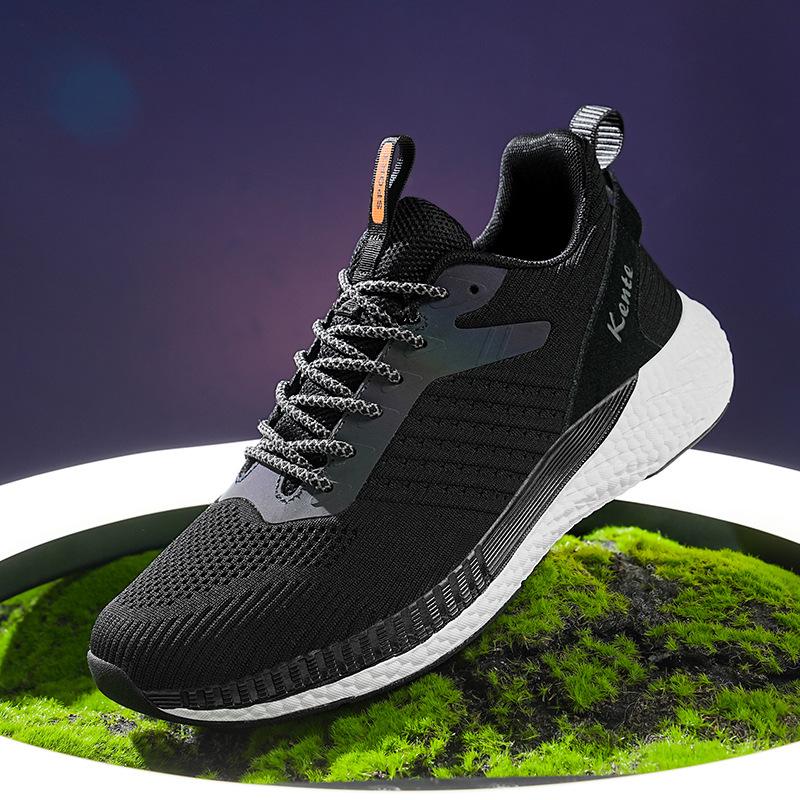 Men's shoes large size autumn and winter new running shoes flying woven breathable sports shoes fashionable men's casual shoes