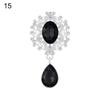 Brooch Water Droplets Sparkling Crystal Alloy Rhinestone Sewing Button Scrapbooking Pendant