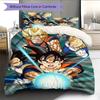 Juego de Ropa de Cama con Estampado de Dibujos Animados Colcha Funda de Colcha Funda de Almohada Decoración del Hogar Regalo de Cumpleaños (1 * funda nórdica + 2 * fundas de almohada, sin núcleo)