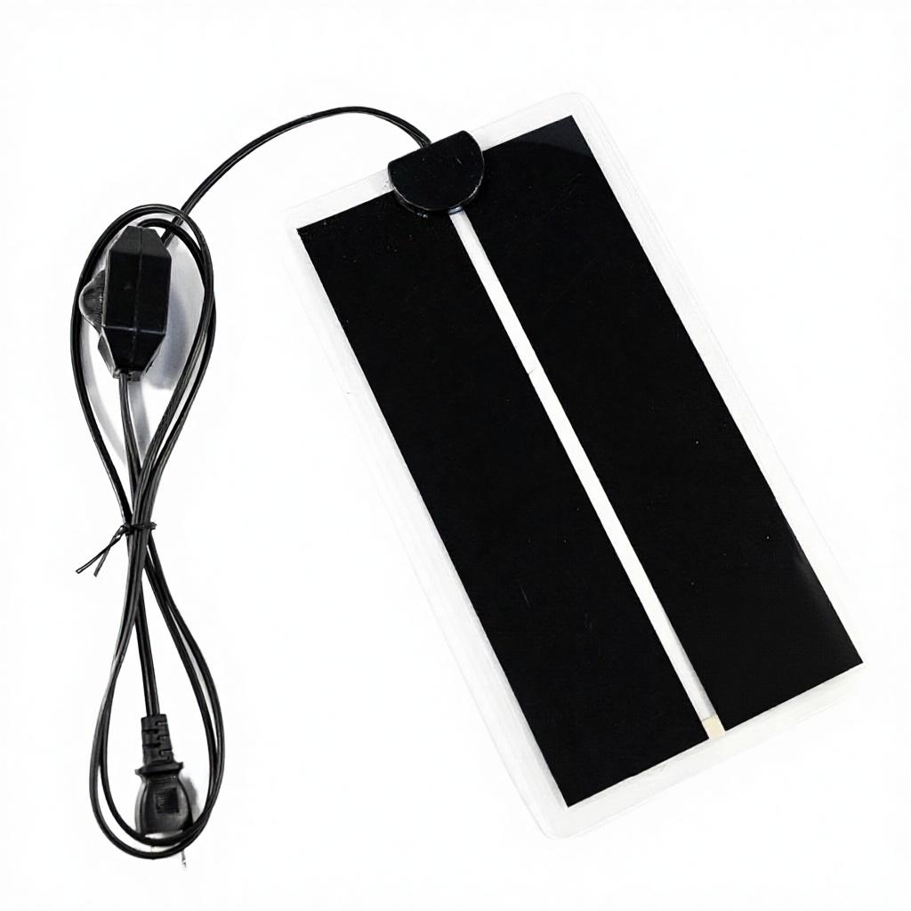 Silicone Solid Winter Heat Mats Reptile Dog Brooder Incubator Heating Pads Temperature Controller Rectangle Black Customized