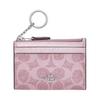 11 Brand Logo Metal Zipper Wallet Canvas And Leather Card Holder Mini Women Wallets Pink CCS50-SVAKG