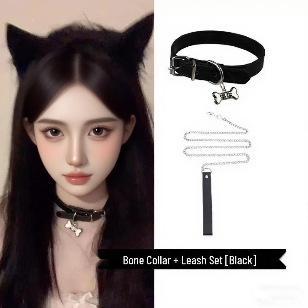 Y2K Sweet Punk Puppy Bone Choker Necklace
