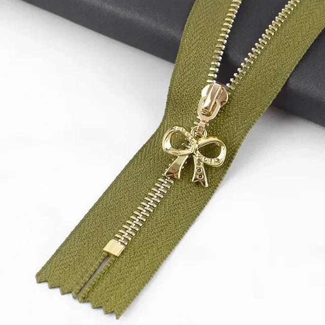 5Pcs Meetee 3# 15-30cm Metal Zippers Bags Closed End Auto Lock Zipper for Clothes Repair Kit DIY Sewing Material Accessories