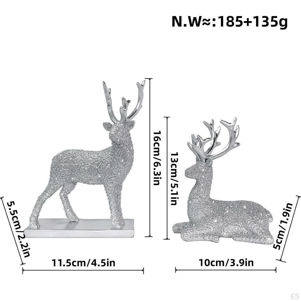 Figurky sobů Jelení řemesla Dekorativní Vtipná Sváteční dekorace Pryskyřičná ozdoba Soška