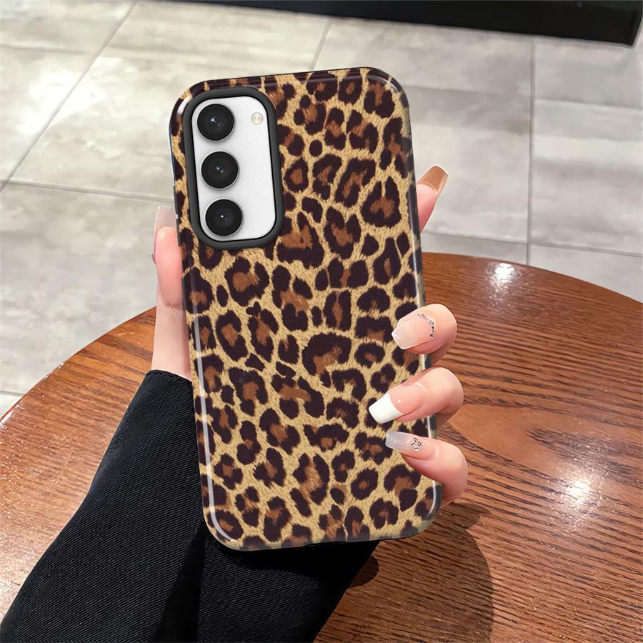 Soft Cover Capa Phone Case for Samsung Galaxy S25 A36 A16 S20 FE S23 S25Ultra S24 Ultra A26 A56 S23Ultra Fashion Leopard Print