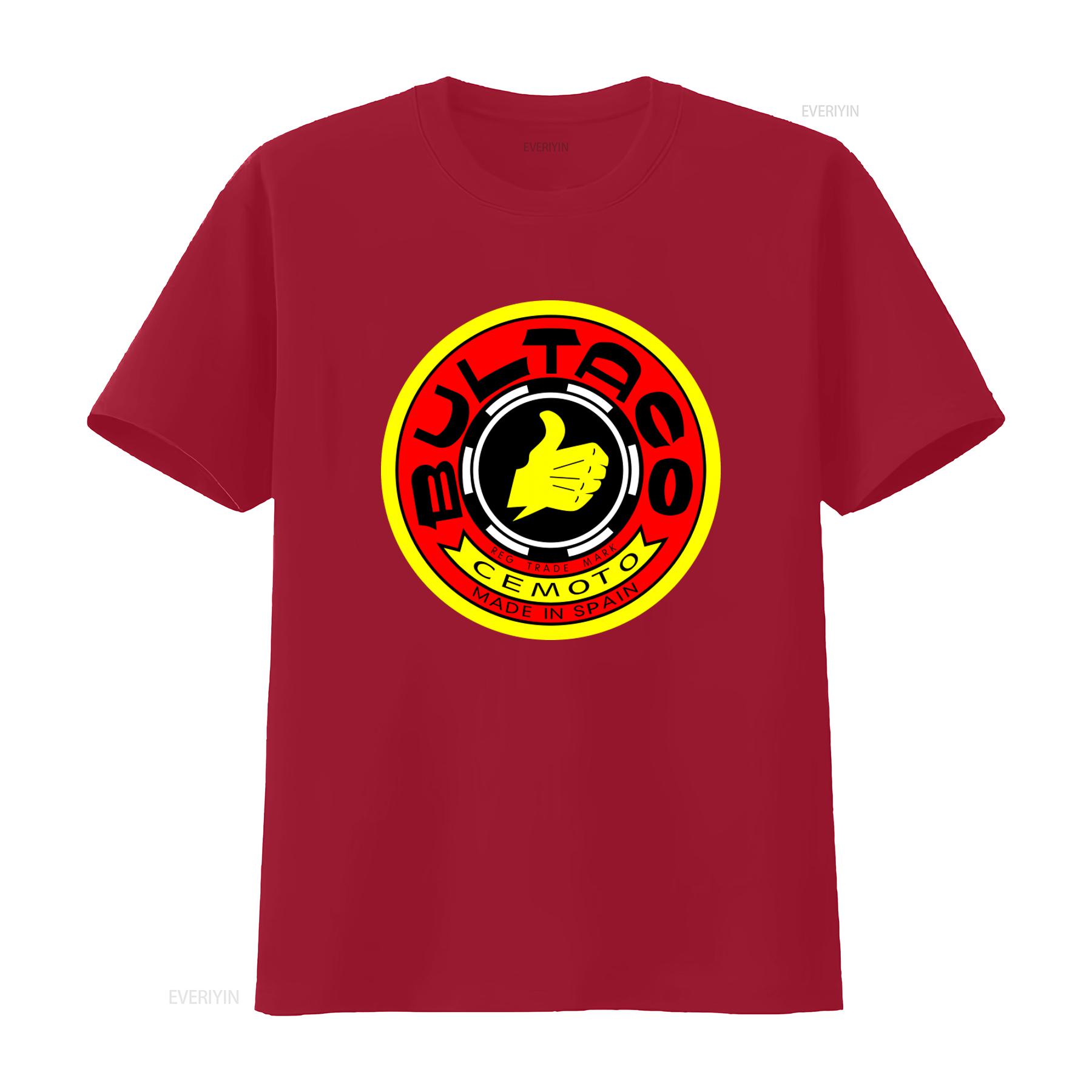 Bultaco Cemoto Made In Spain Thumb Up Logo Print T Shirt vintage Washed Top For Everyday Wear graphic Casual Versatile fashion S