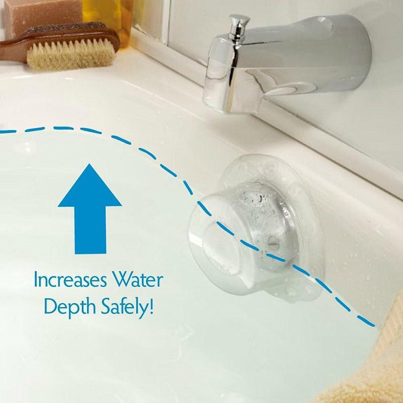 Houseeker Bathtub Overflow Drain Cover Suction Cup Seal Bathtub Stopper Bathroom Overflow Drains