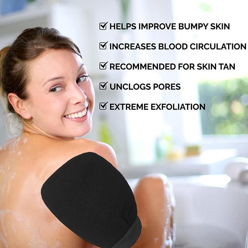 1Pc Dual Side Exfoliating Glove - Silicone Body Scrubber For Deep Cleansing & Dead Skin Removal, Bath Shower Use