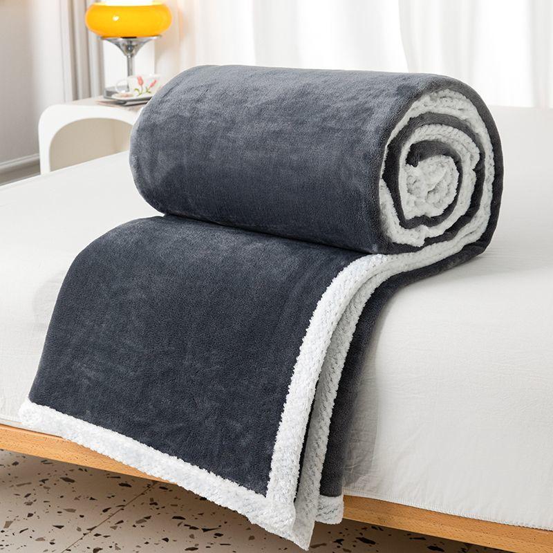 Thick Milk Velvet Double-sided Leisure Blanket Air Conditioning Blanket Towel for Summer Use