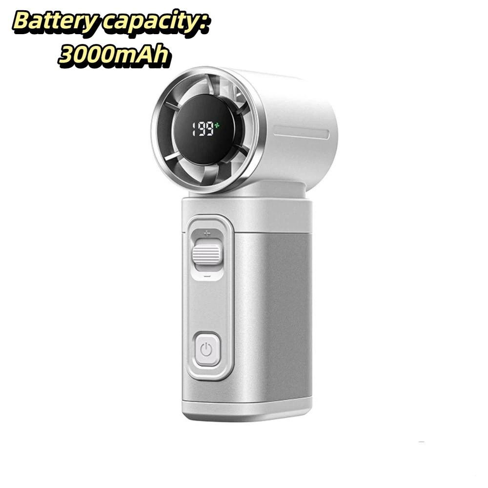 Stepless Speed Adjustment Portable Handheld Fan Stepless Speed Fan for 5V/1.5A 3000mAh Outdoor Use