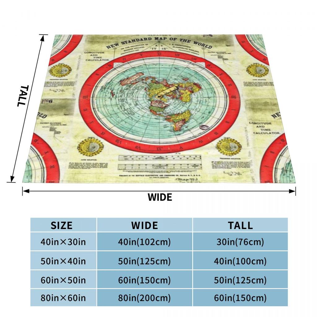 Gleason 1892 Mapa ploché Země Výzkum Plochá Země Vlastní dárek Ultra měkká deka z mikrovlákna