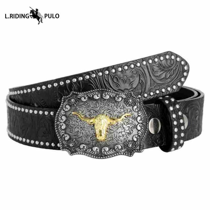 

Панк Стиль Трендовые Ретро Ремни Мода Мужские и Женские Ремни Ремни 110cm чёрный