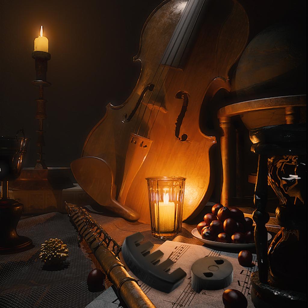 4pcs Rubber Violin Mute Violin Silencer Four Piece Set 2pcs Claw Style & 2pcs Round Tourte for Practice and Performance