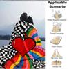 1pc Heartbeat, Rainbow Wave Blanket Warm, Cozy, And Soft, Suitable for Sofas, Beds, Cars, And Office Use.Perfect for Camping And Travel, Making It a G