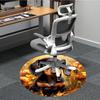 1PC Dachshund Flowers Office Round Area Rug, Mat Suitable For Office, Under Office Chairs Bedroom Living Room Home Decor, Room Deco