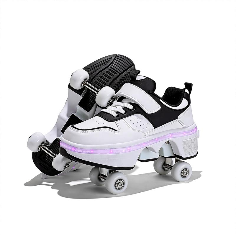 Men's/Women's /Kids Roller Roller Shoes 4-wheel Deformation Shoes Roller Skates Adult Rechargeable LuminousSkating Shoes