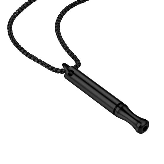 Colier de respirație din oțel inoxidabil Relaxare atentă Lanț de sănătate Respirație îmbunătățită pentru ameliorarea stresului Colier cu pandantiv