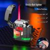 Transparent Mech Style Lighter with Large Capacity Gas Chamber and Light Feature