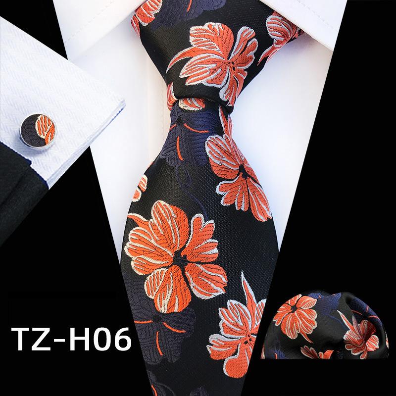 Paisley Fashion Men'S Tie Pocket Towel Cuff Three-Piece Set