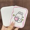 Cute Rabbit Folding Mirror – Portable Handheld Makeup Mirror with Comb for Women and Girls