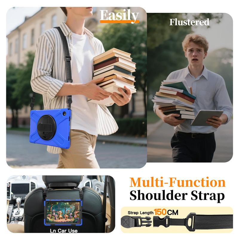 Case for Samsung Galaxy Tab A11+ A9+ A9 A11 Plus 11 Inch SM-X230 Tablet Cover Tab A9 A11 8.7" SM-X130 Shoulder Strap Funda Capa