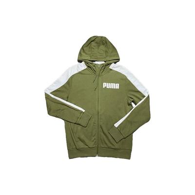 Hooded Zip-Up Sweatshirt Jacket Men Tops Military-Green 845162-06