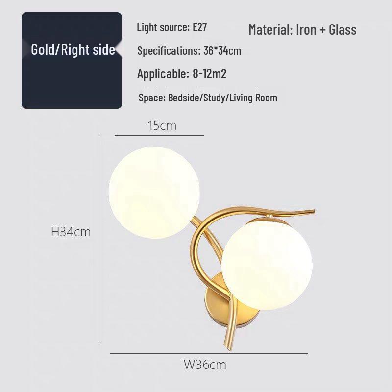 Modern Nordic LED Wall Lamp for Bedroom and Living Spaces